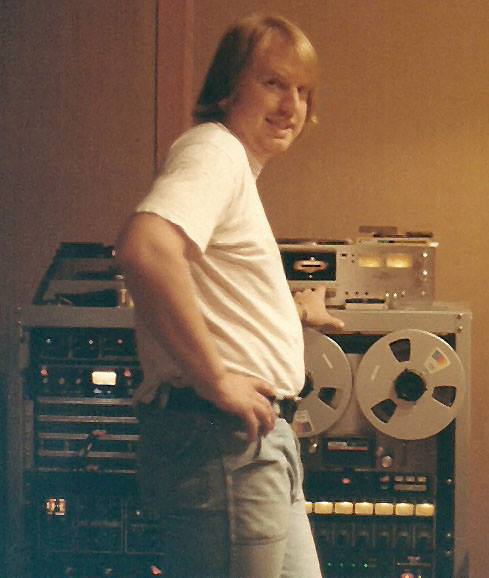 My dad, Larry Shamus Jr., behind the scenes at Dusk Recording Studios